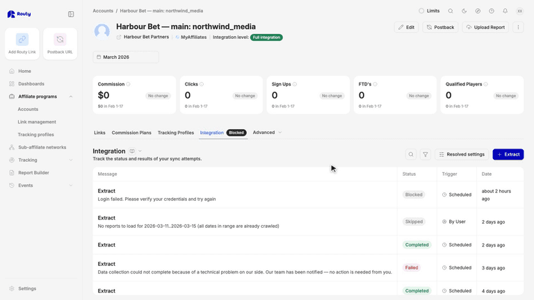 Check and fix your account's integration