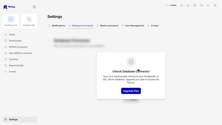 Set up the database connector