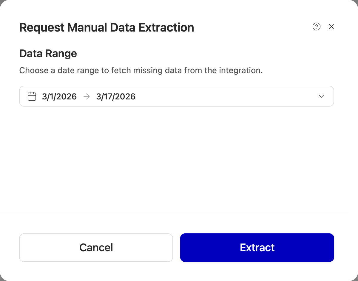 Request Manual Data Extraction
