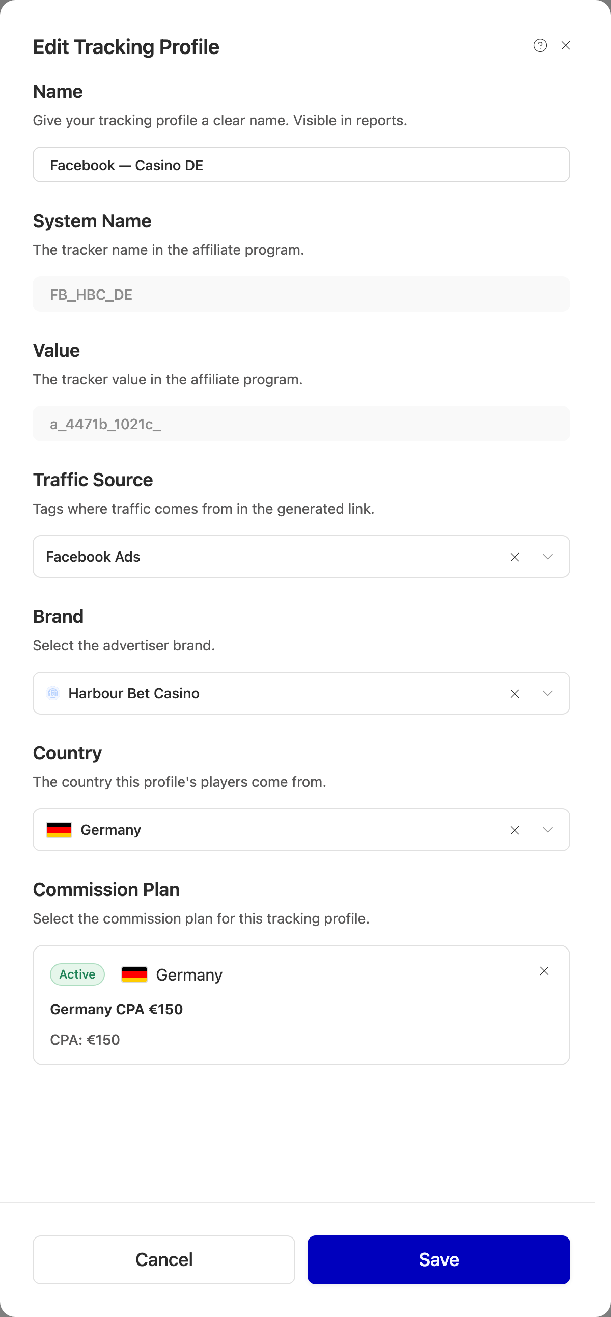 The same profile, renamed and mapped